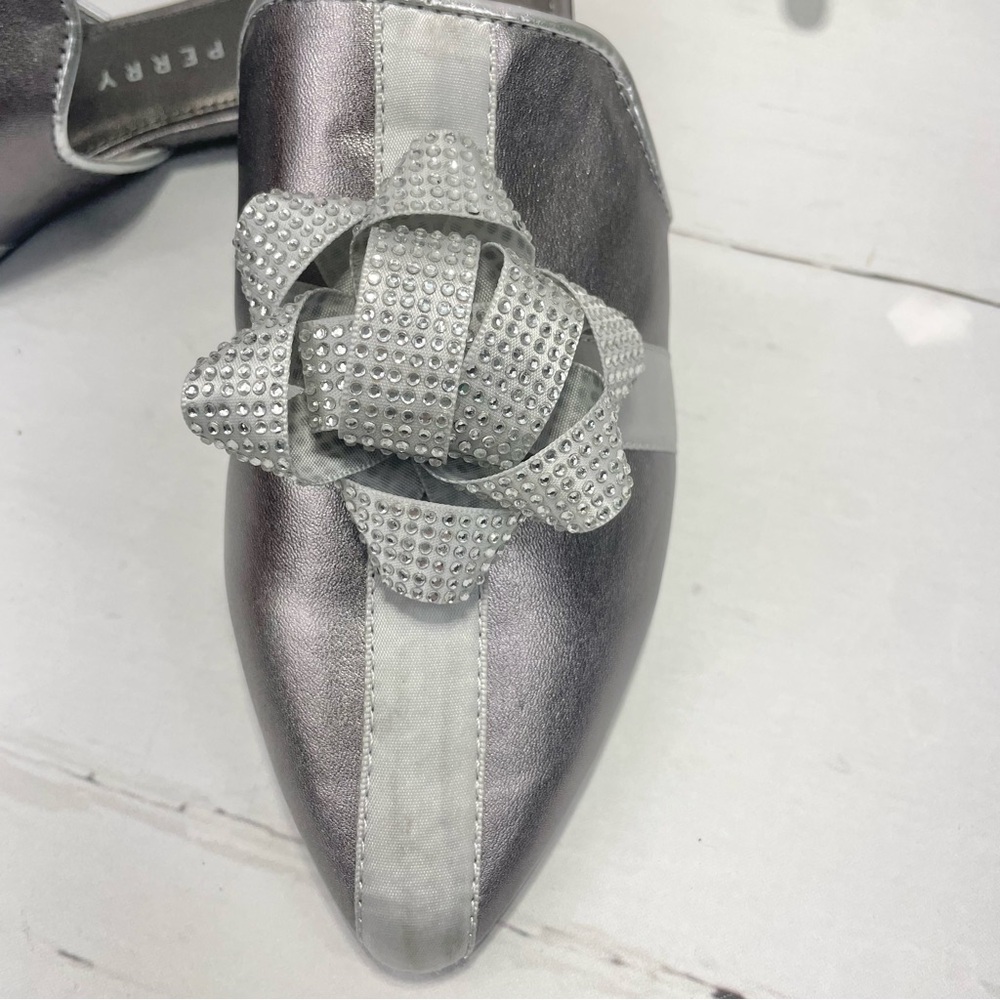 NWOT Katy Perry Gunmetal Christmas present The Stephanie Mule 6 M - Picture 3 of 9